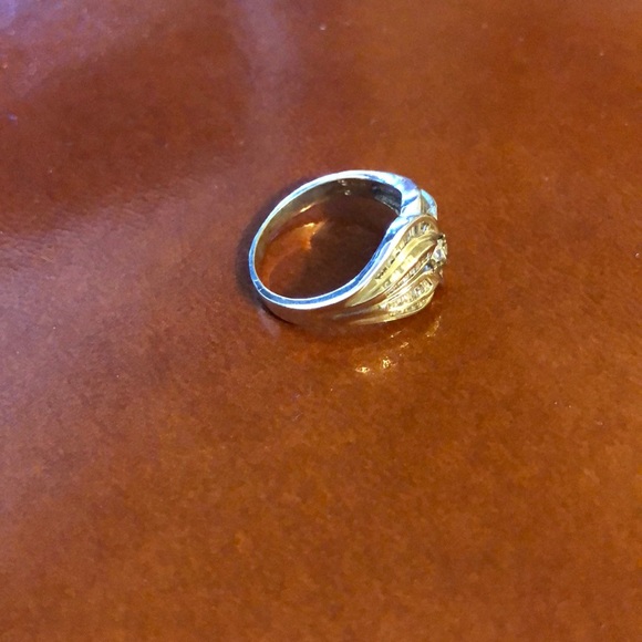Diamond Channel Set Cocktail Ring - Picture 3 of 6